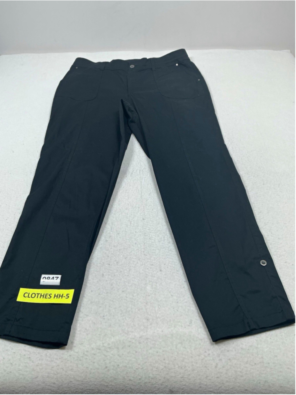Croft & Barrow Women’s Black Solid Flat Front Stretch Dress Pants Size 14